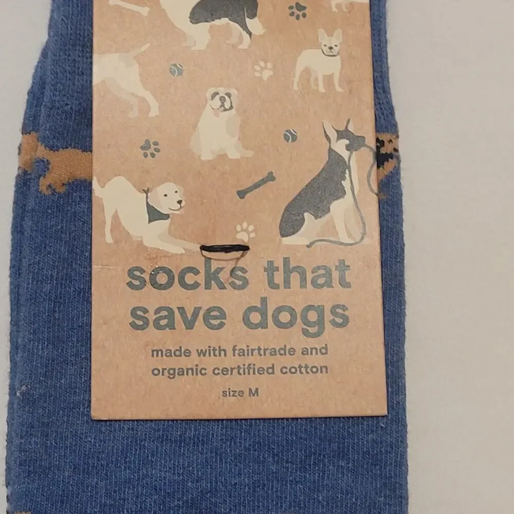 Conscious Step Socks That Save Dogs Adult Medium NWT Mens 8-13 Women 9-14